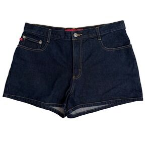 Zana-Di Vtg 90s High Waisted Denim Shorts Dark Wash Indigo 100% Cotton 11 NWOT